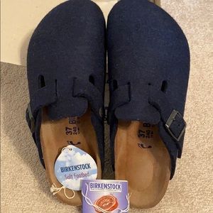 NWT. Birkenstocks Wool Peacock Boston Shoe